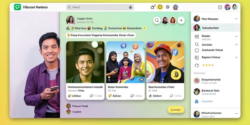 Fitur komunitas interaktif yang membuat permainan lebih seru.
